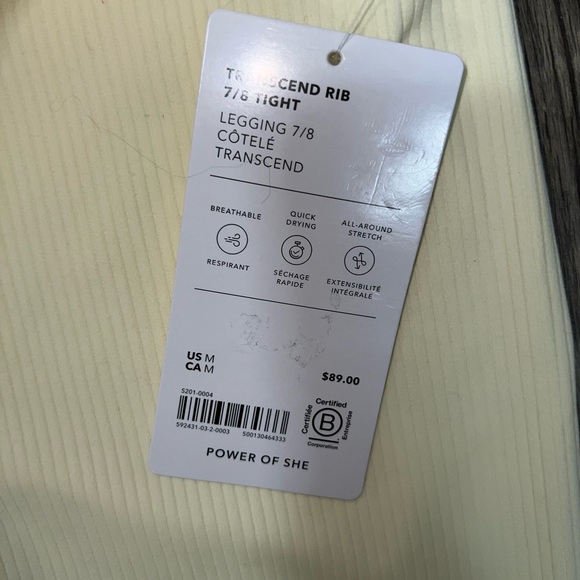 Athleta new with tags Ribbed Tights, leggings in a size medium. - Picture 3 of 6